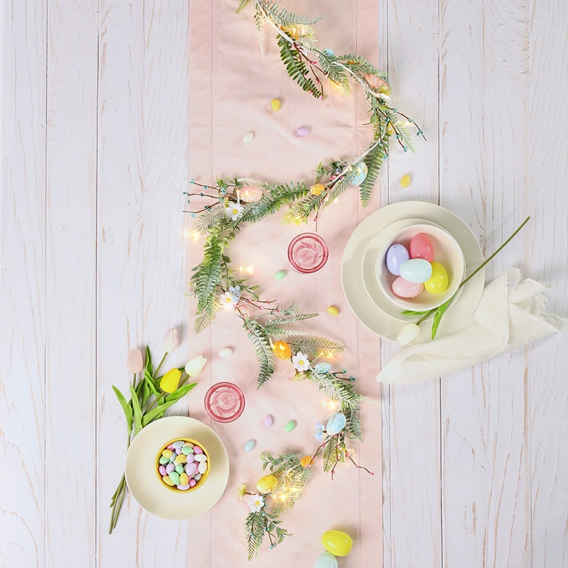 Easter Egg Pastel Lighted Swag Or Garland - Battery Operated#select-item_garland