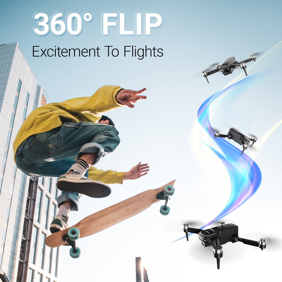 Contixo F16 Stunt Drone - 1080P HD Camera, Foldable Design, Wi-Fi FPV, 16-Min Flight