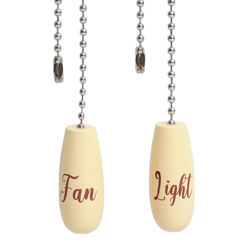 Ceiling Fan and Light Pulls Set of 2 Black