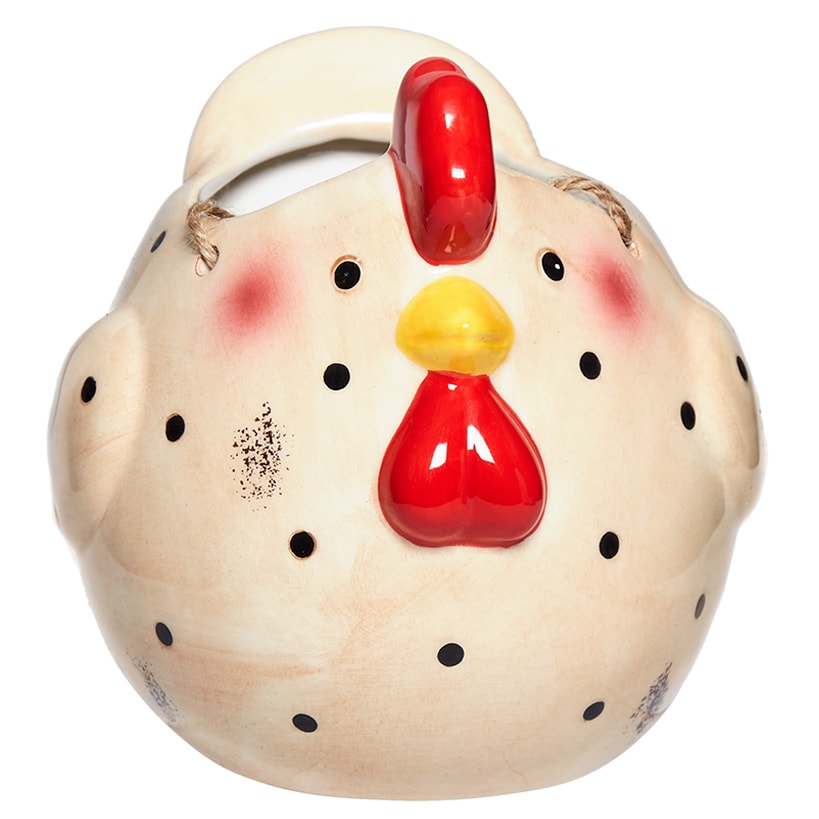 Animal Planter Farm Cow Pig Sheep or Chicken Hanging Ceramic Decor