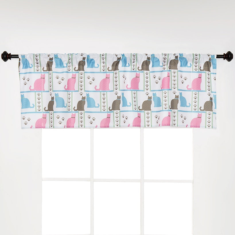 Cat Paw Print Shower Curtain or Valance