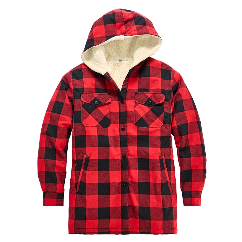 Sherpa Lined Boyfriend Jacket#select-color_red