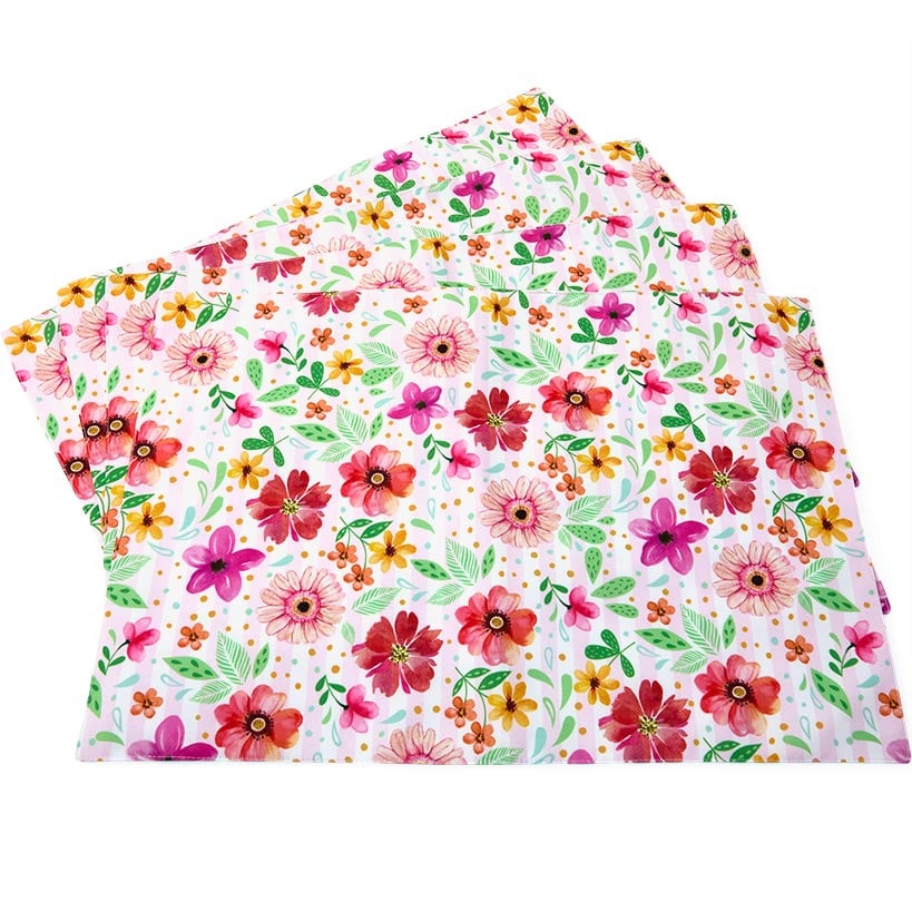 Floral Heart Set of 4 Placemats or Table Runner