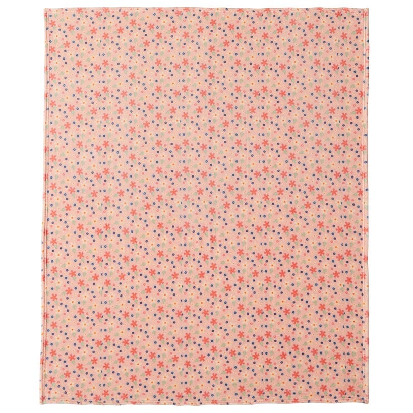 Floral Plush Printed Throw