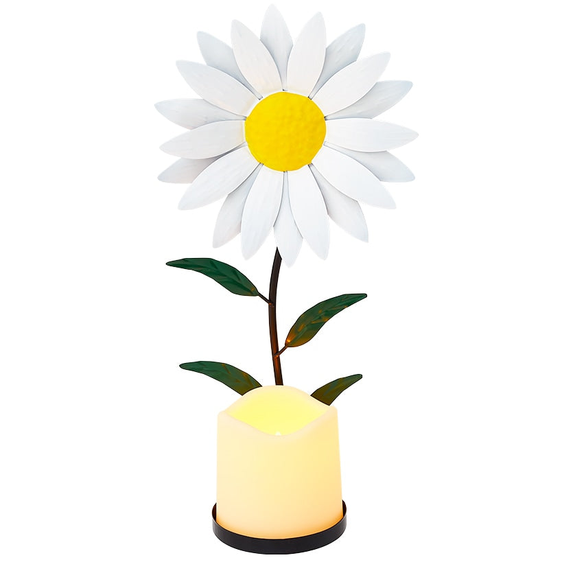 Sconce Flower LED Candle In Daisy Forget Me Not Hibiscus Or Sunflower