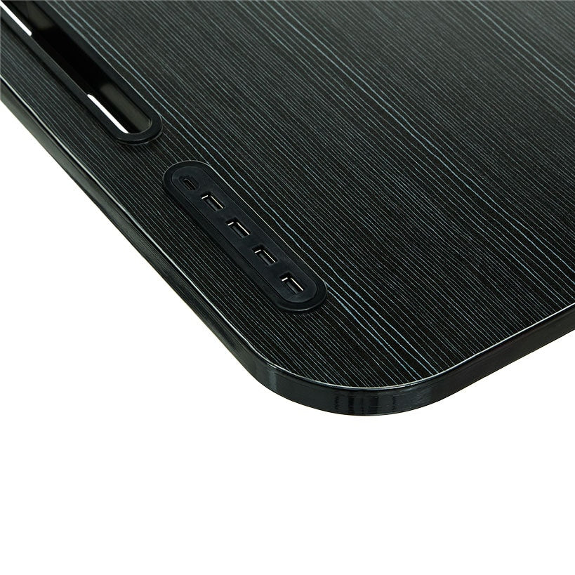 Folding Lap Desk With 4 USB-A Ports And Fan