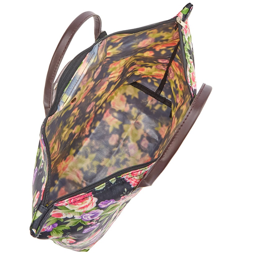 Folding Tote Bag with Zipper#select-item_floral