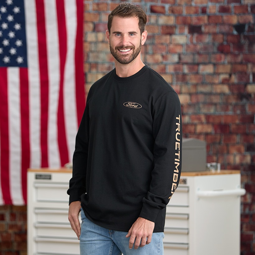 Men's Ford Car Long Sleeve Graphic T-Shirt