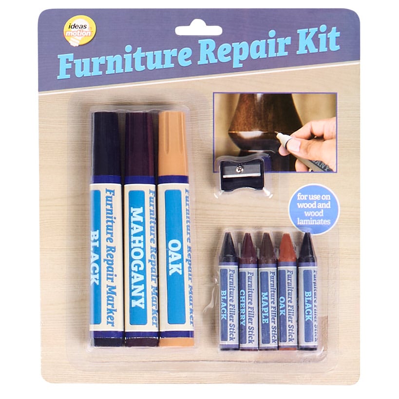Furniture Repair and Restore Kit 3 Markers and 5 Wax Filler Sticks