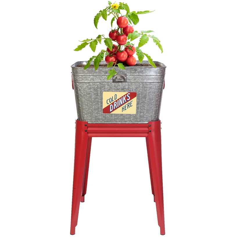 Planter Beverage Tub Two In One Galvanized With Bottle Opener