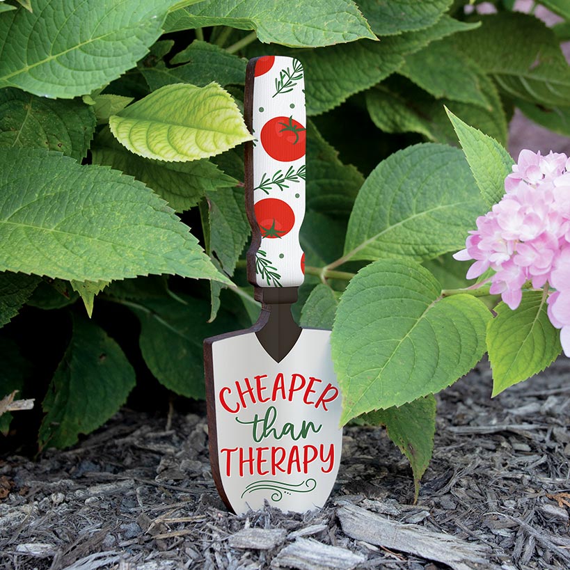Garden Shovel Sign with Saying – Perfect for Planters and Beds#select-item_cheaper-than-therapy