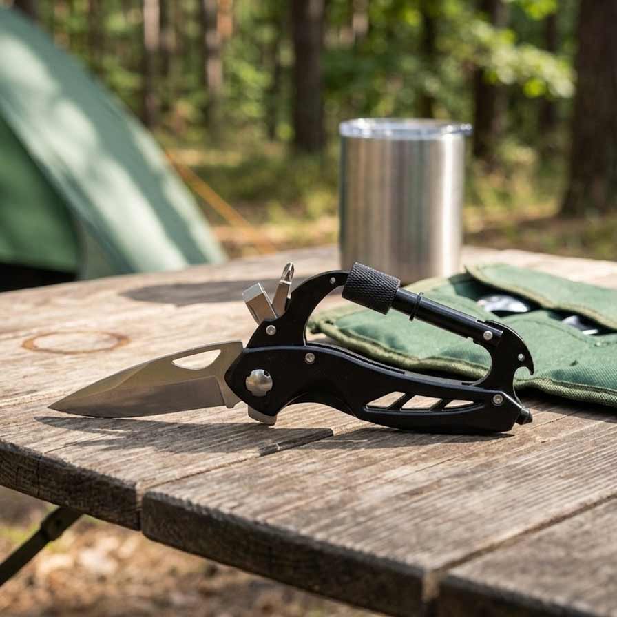 Multifunctional Outdoor Emergency Knife, Stainless Steel Blade