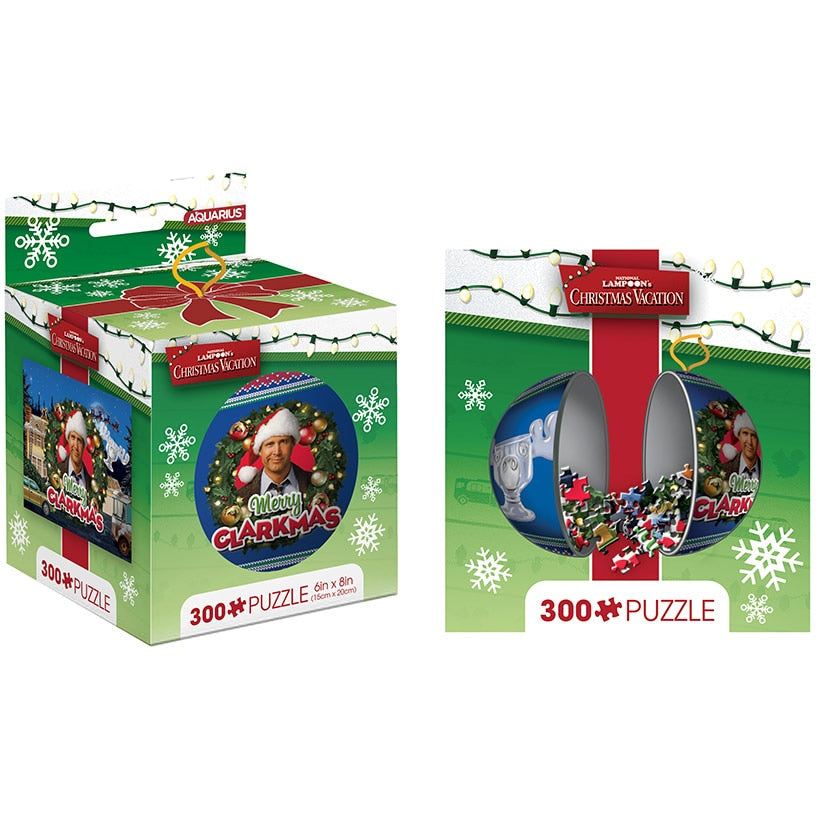 Christmas Vacation Movie Themed Christmas Tin Globe Puzzle