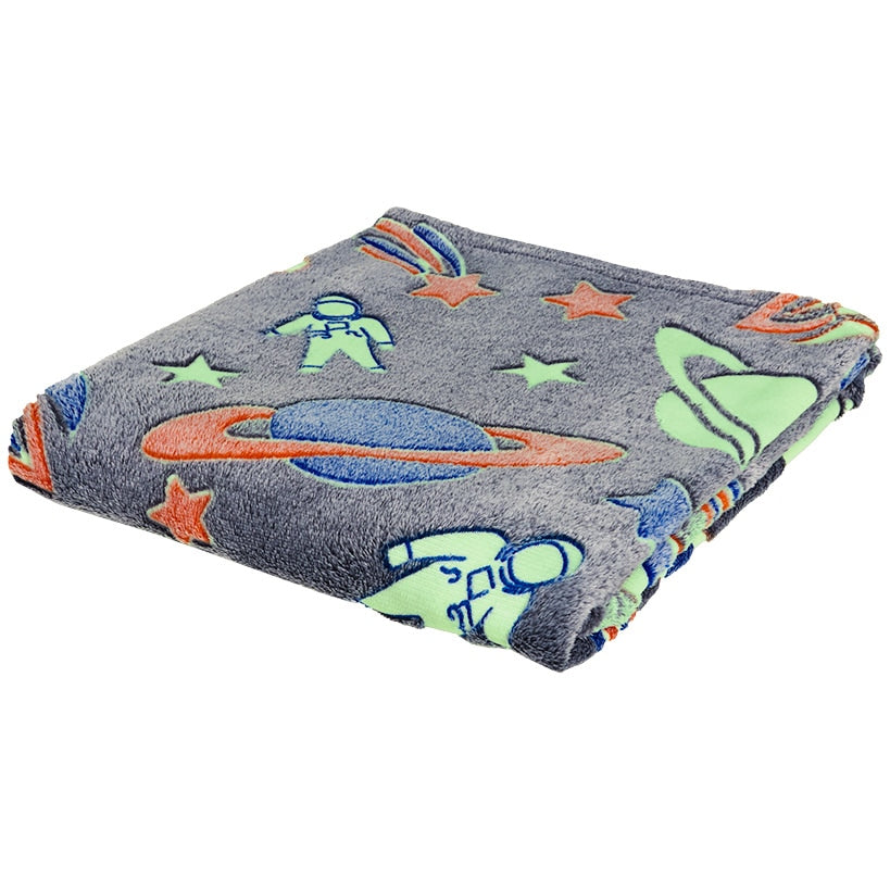 Glow-in-the Dark Blanket for Kids 50" x 60"