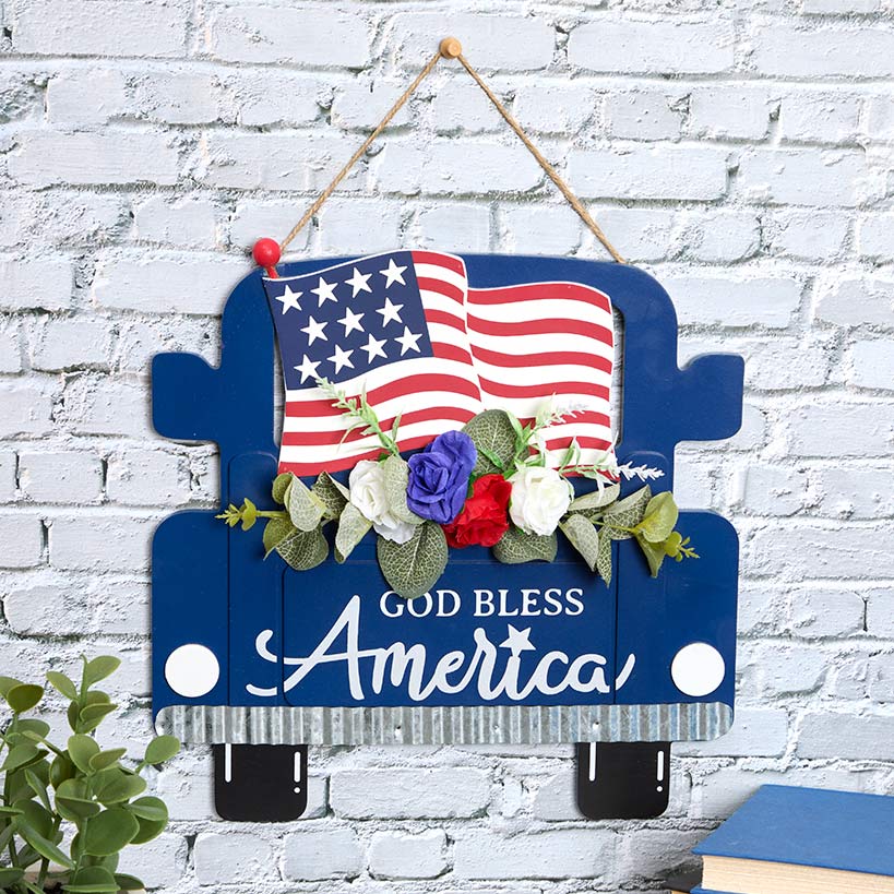 Americana Patriotic Signs and Decor House Truck Block#select-sign_god-bless-america-truck-sign