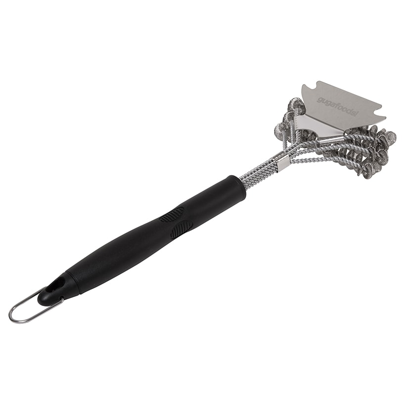 Guga Foods Grill Brush And Scraper Durable Stainless Steel Bristles
