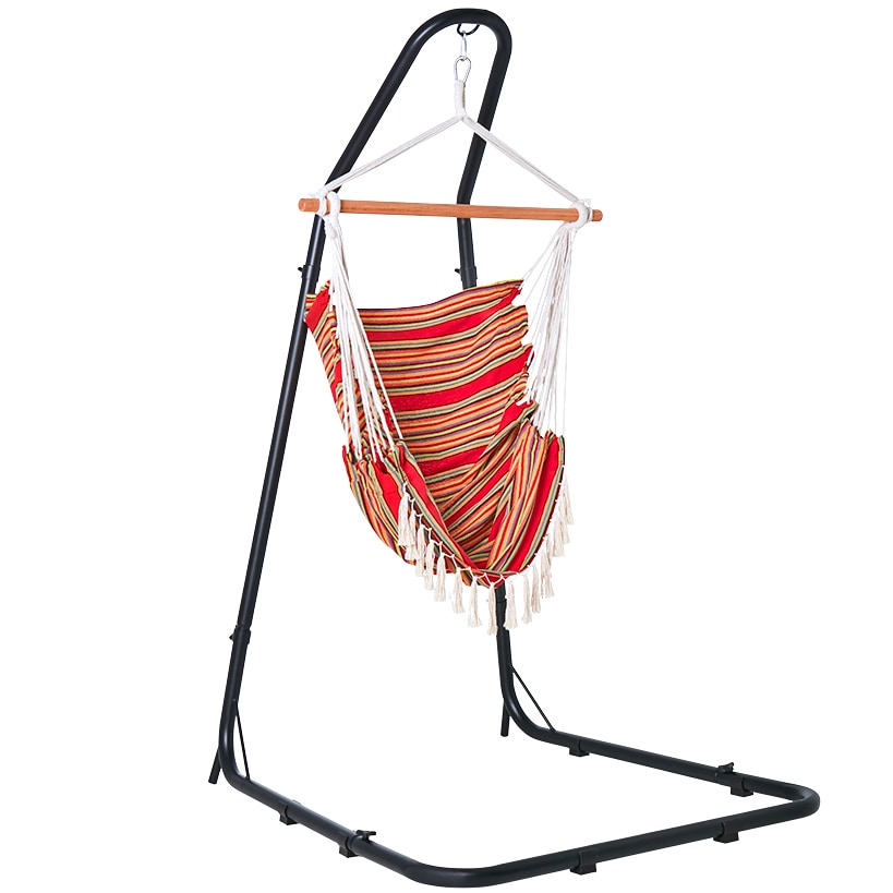Outdoor Hammock Black Metal Stand