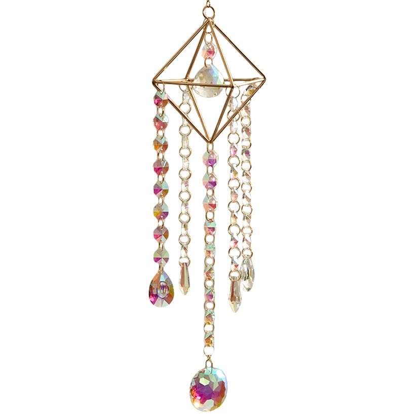 Glass Hanging Suncatcher- Decorative Art Glass Window Decor