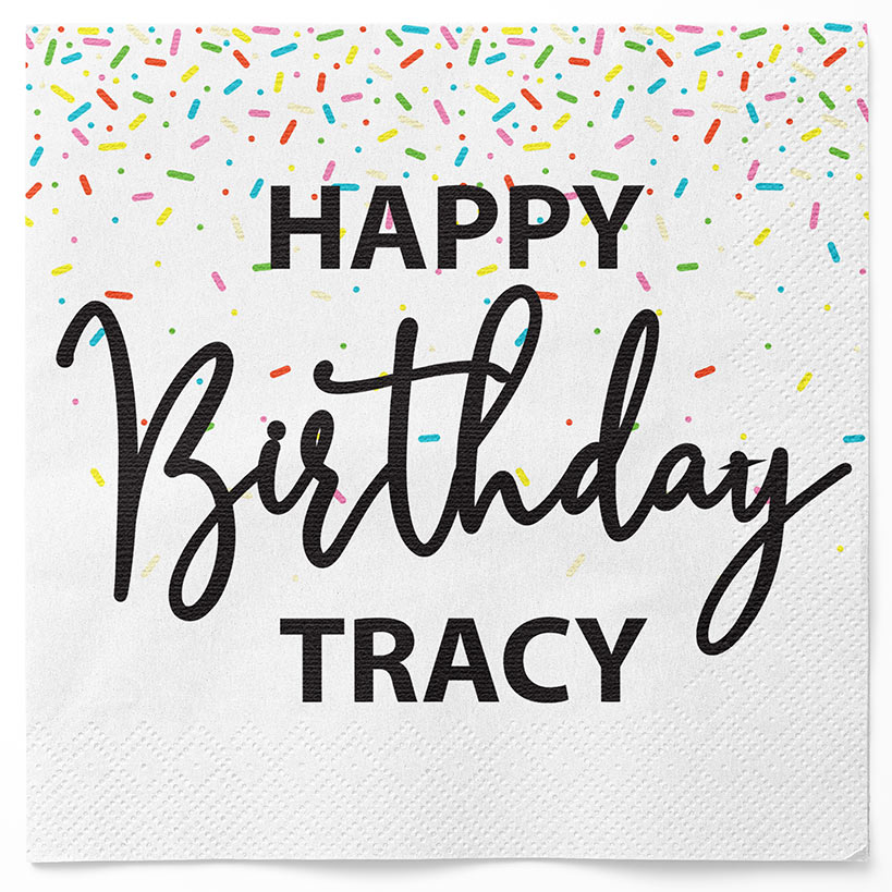 Personalized Happy Birthday Napkins