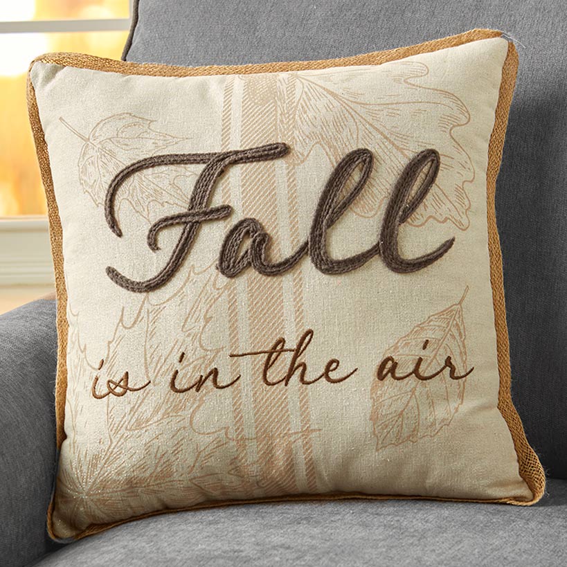 Sherpa Pumpkin-Shaped or Embroidered Autumn Accent Pillow