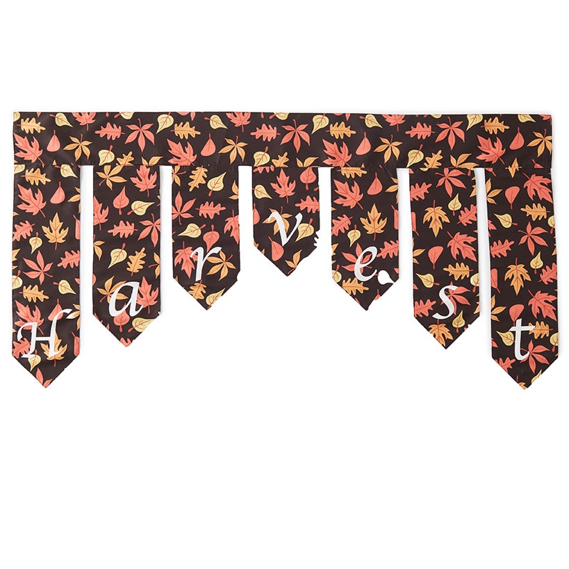 Harvest-Themed Mantel Scarf