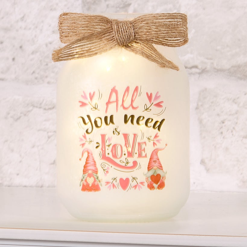 Valentine's And St Patrick's Fairy Light Mason Jar Décor