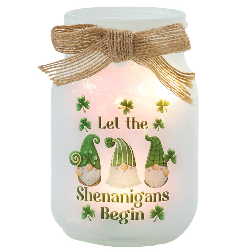 Valentine's And St Patrick's Fairy Light Mason Jar Décor