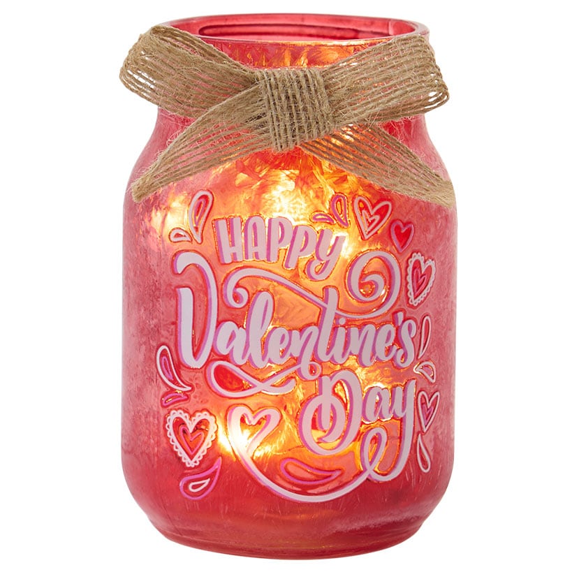 Valentine's And St Patrick's Fairy Light Mason Jar Décor