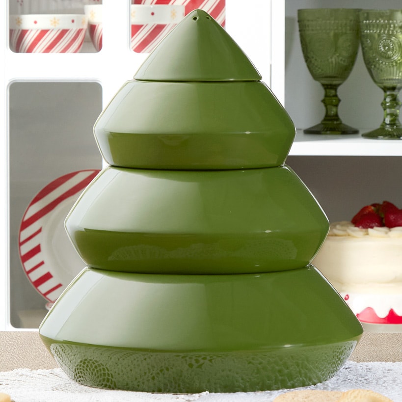 4pc Holiday Stackable Serving Bowls