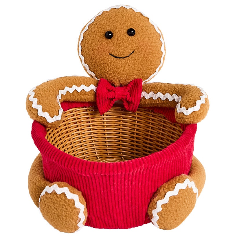 Gingerbread Small Wicker Basket