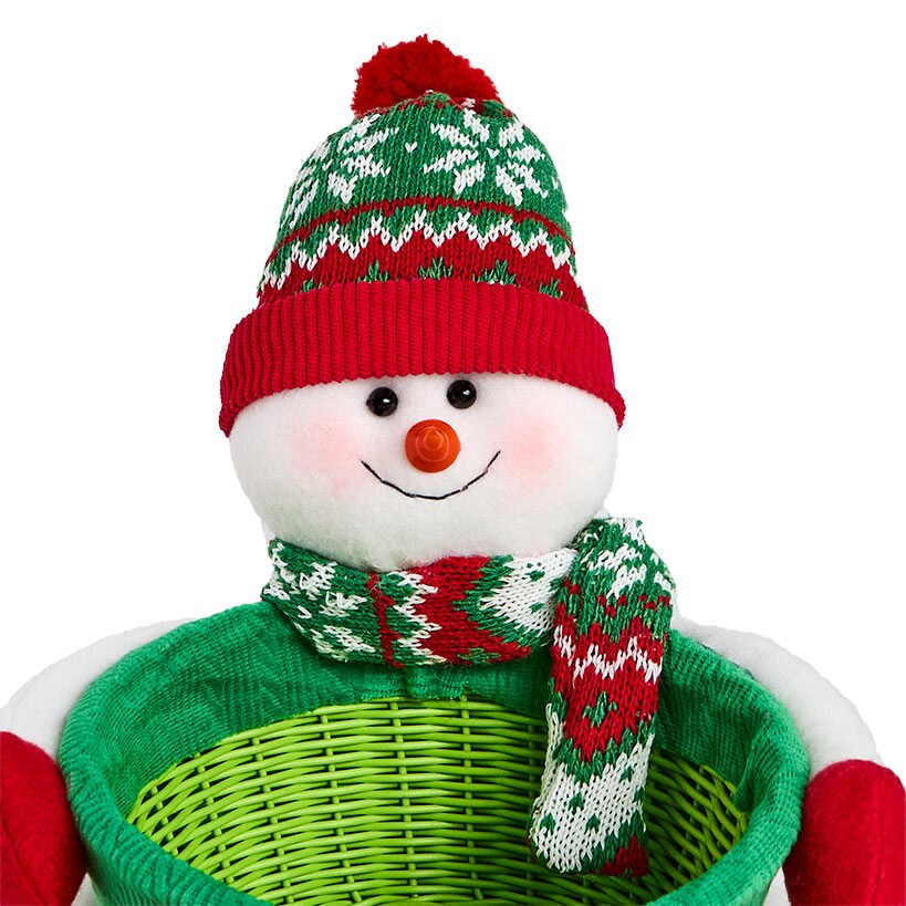 Gingerbread Small Wicker Basket#select-basket_snowman