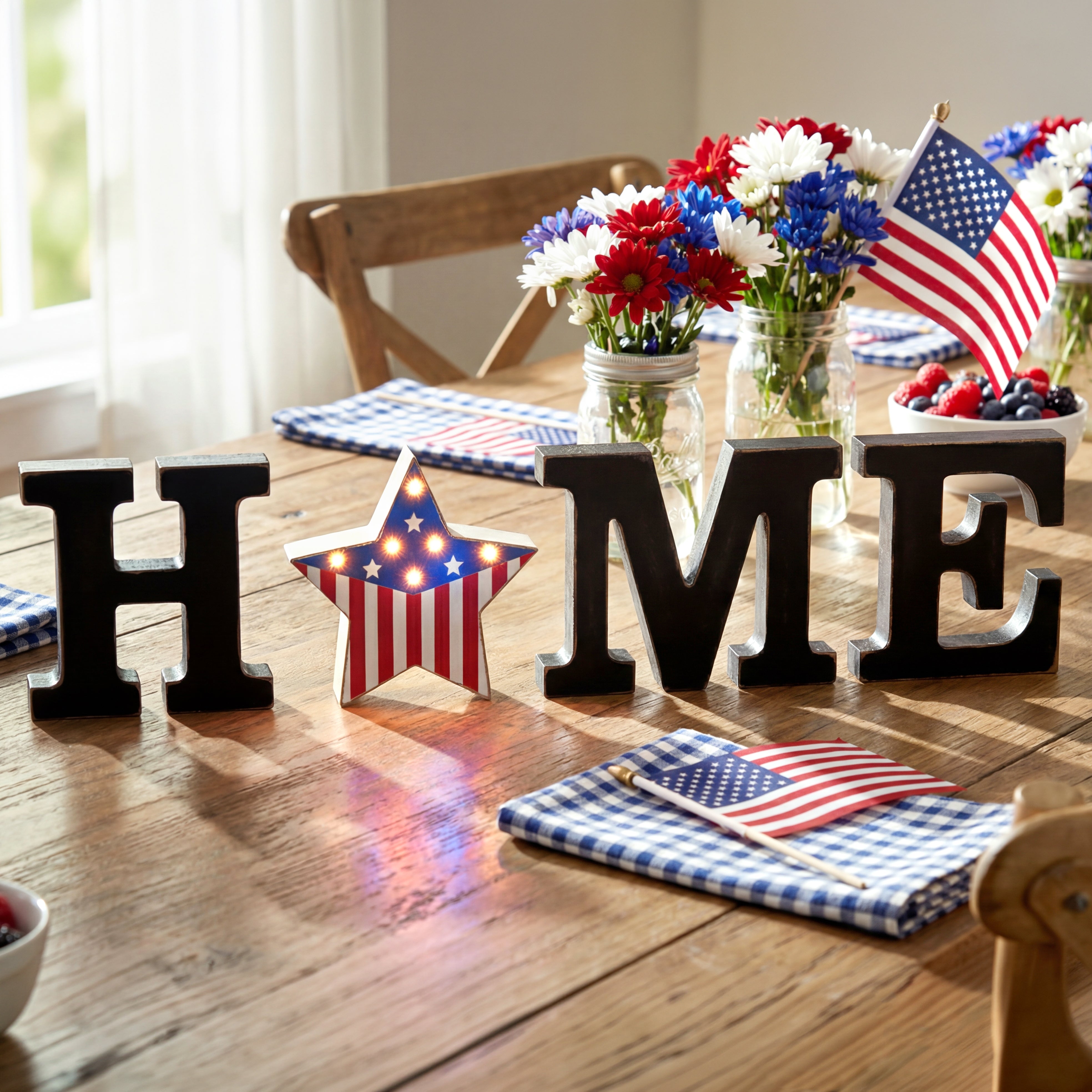 Home Sign with Lighted Heart or Set of 4 Icons