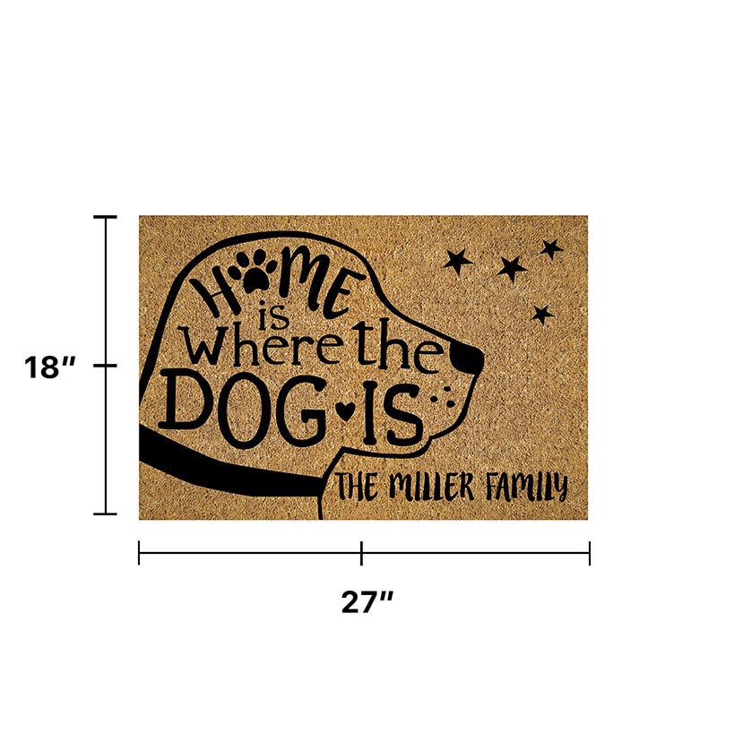 Personalized Home is Where is Dog or Cat Doormat#select-doormat_dog