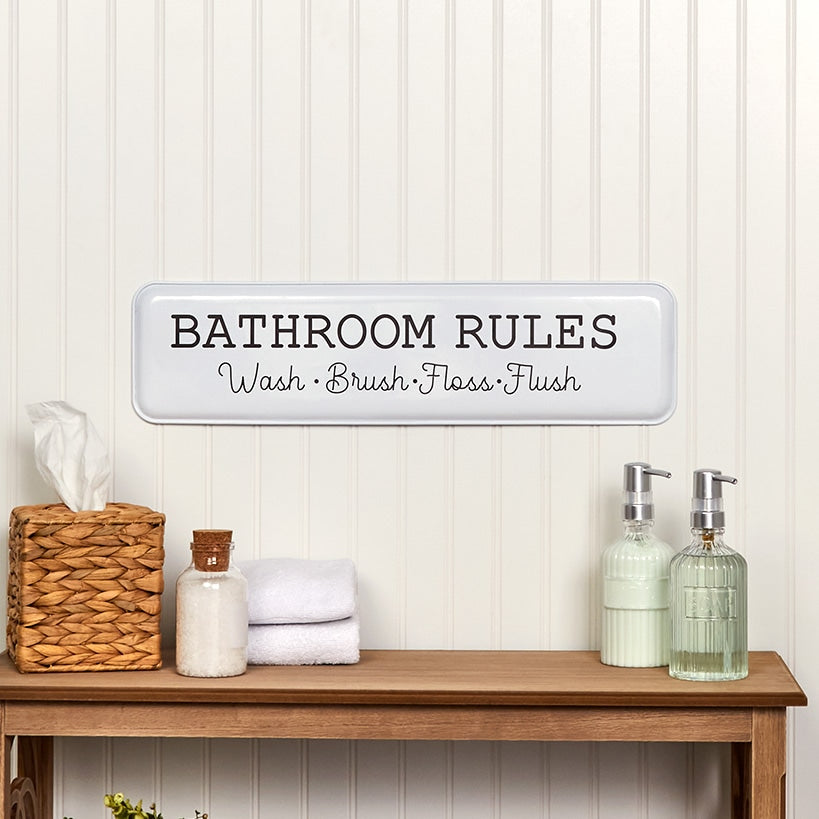 Humorous Household Metal Signs - Bathroom, Laundry, or Mudroom