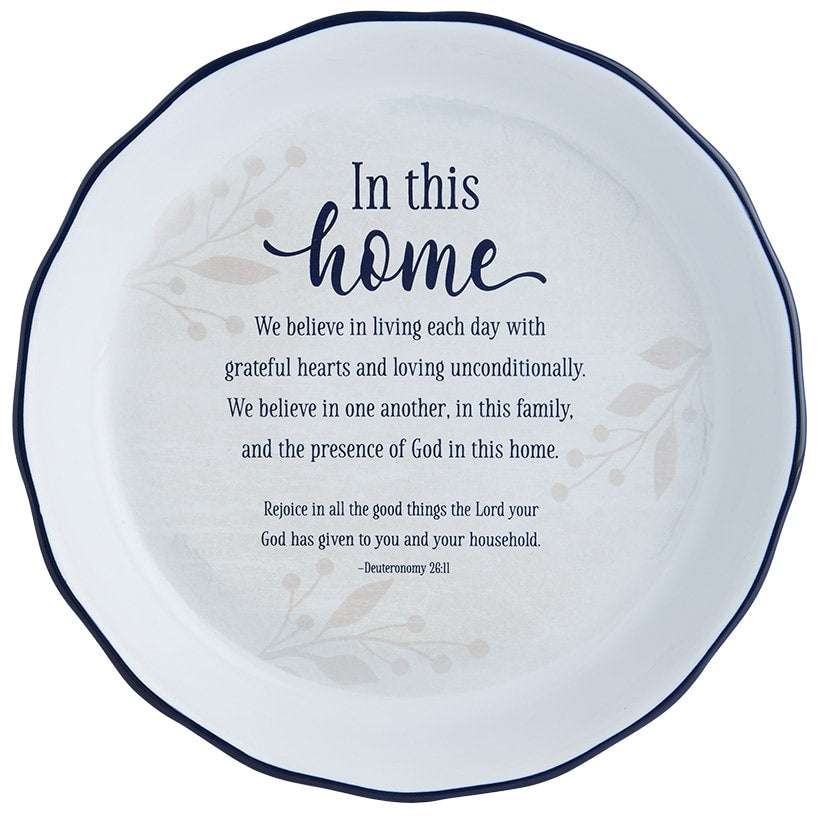 In This Home Collection - Pie Plate, Utensil Crock, Measuring Spoons