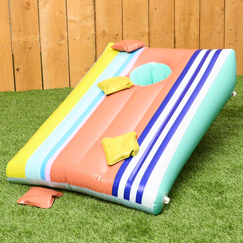 Inflatable Cornhole Bean Bag Toss Game - Durable Indoor and Outdoor Fun