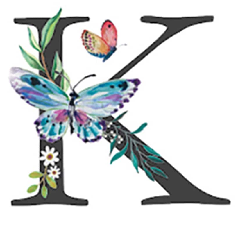 Initial Floral Butterfly Jewelry Cases
