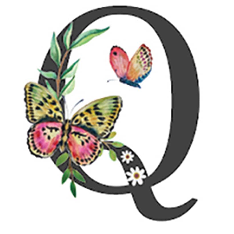 Initial Floral Butterfly Jewelry Cases
