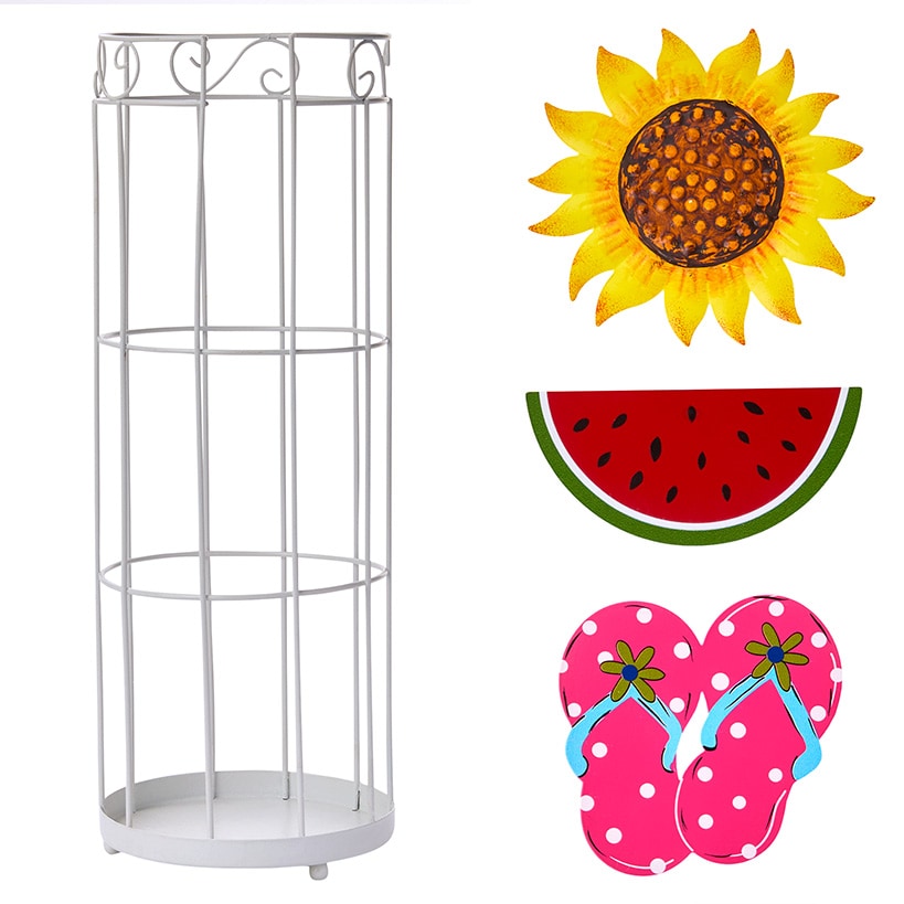 Decorative Plastic Cup Holder with Interchangeable Icons