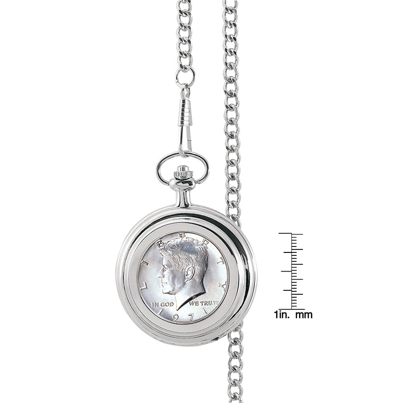 Personalized JFK Half-Dollar Coin Pocket Watch