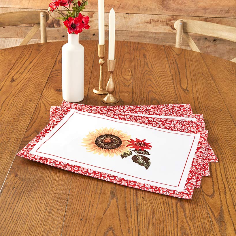 Jacobean Sunflower Table Runner or Set of 4 Placemats#select-item_set-of-4-placemats