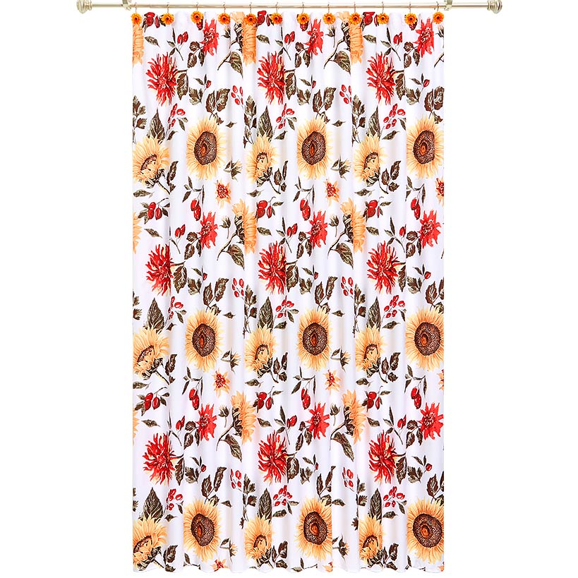 Jacobean Sunflower Shower Curtain, Bath Rug, Hand Towels, or Hooks
