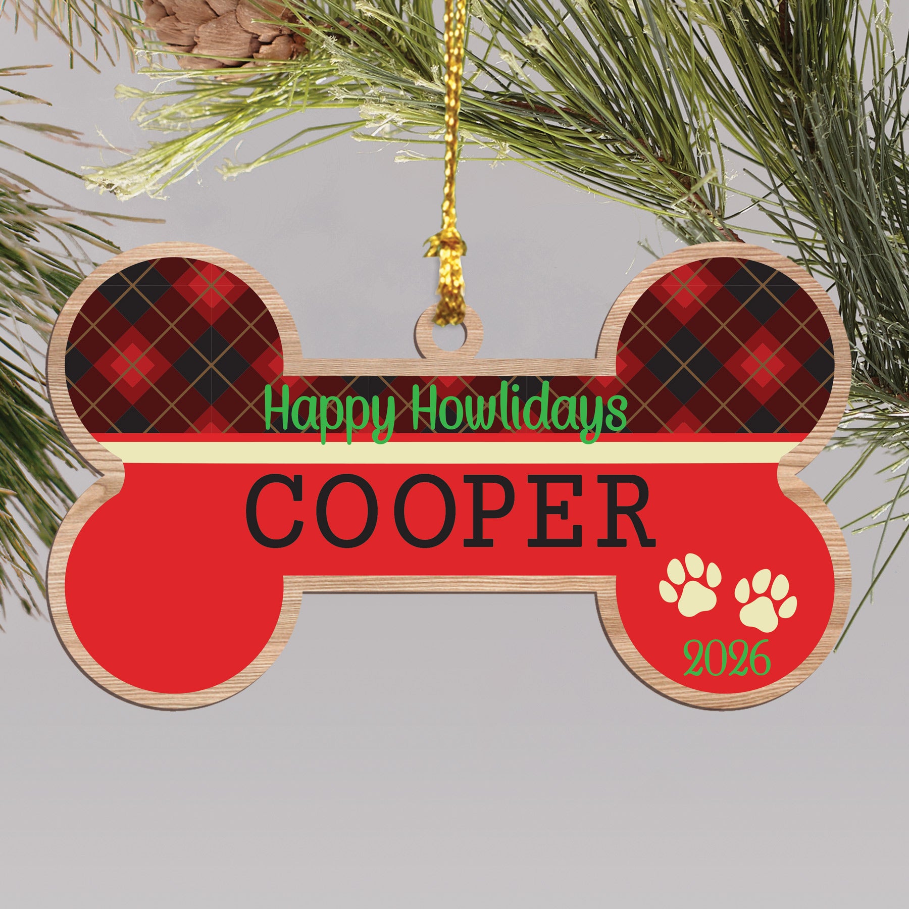 Personalized Dog Bone Ornament
