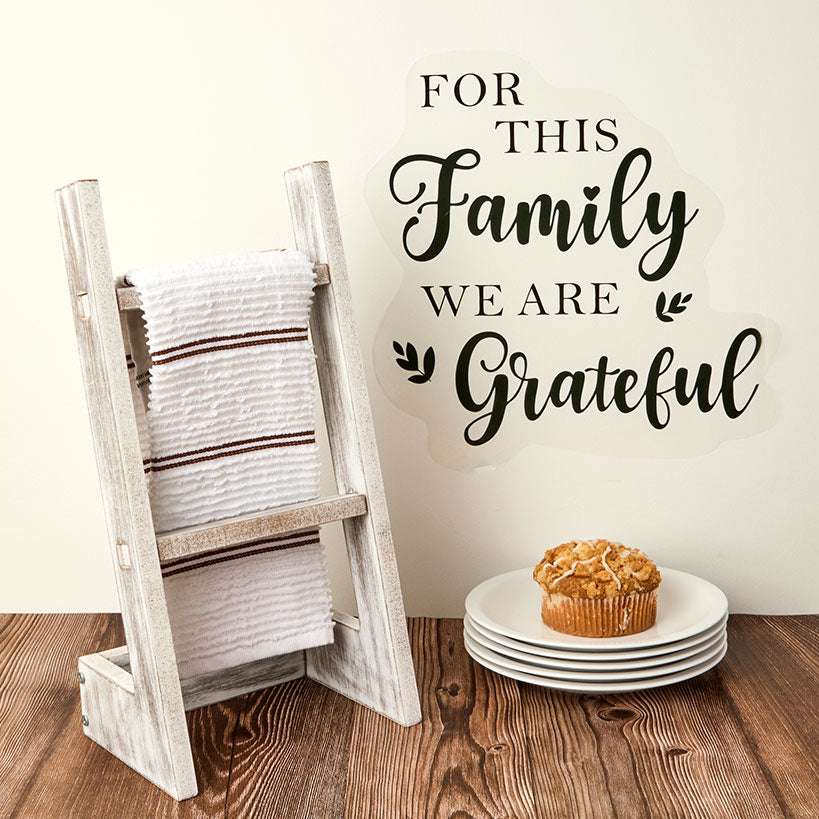 Countertop Ladder Wooden Towel Holder - For Kitchen or Bathroom