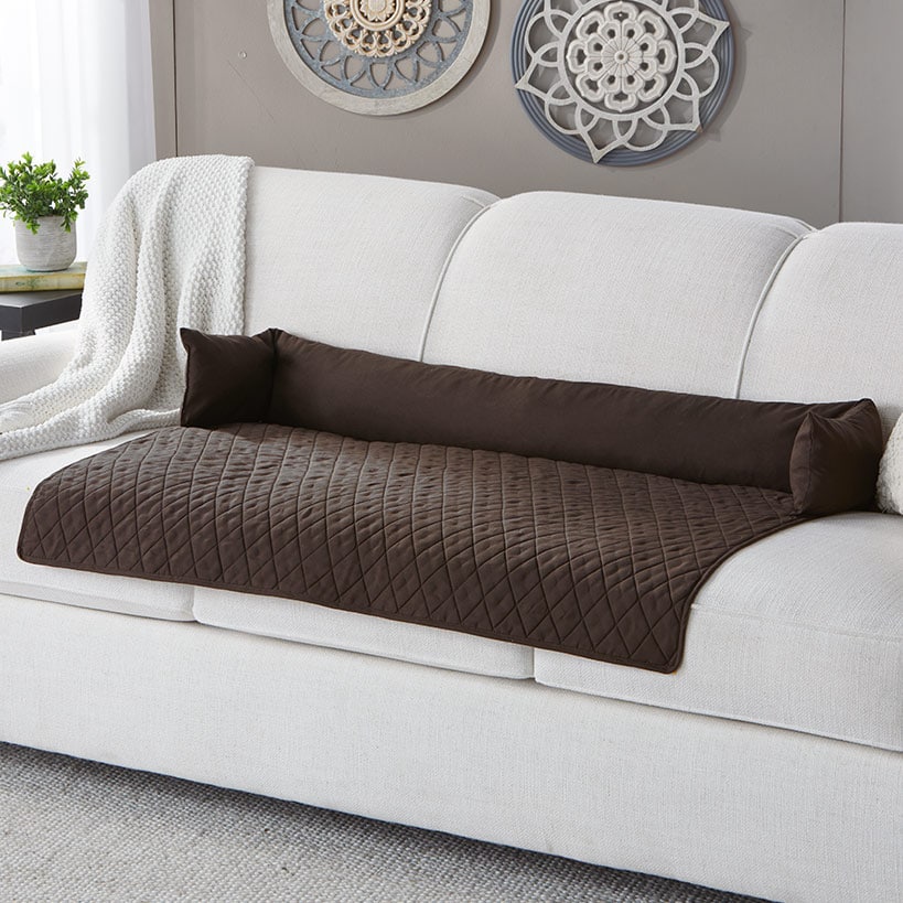 Quilted Pet Bed with Headrest