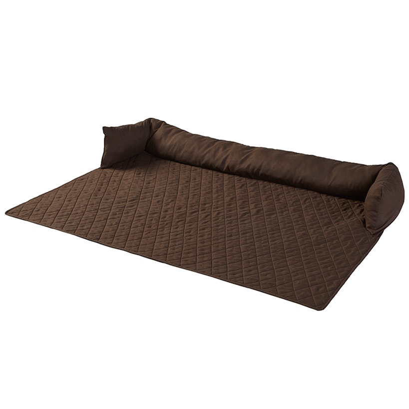 Quilted Pet Bed with Headrest