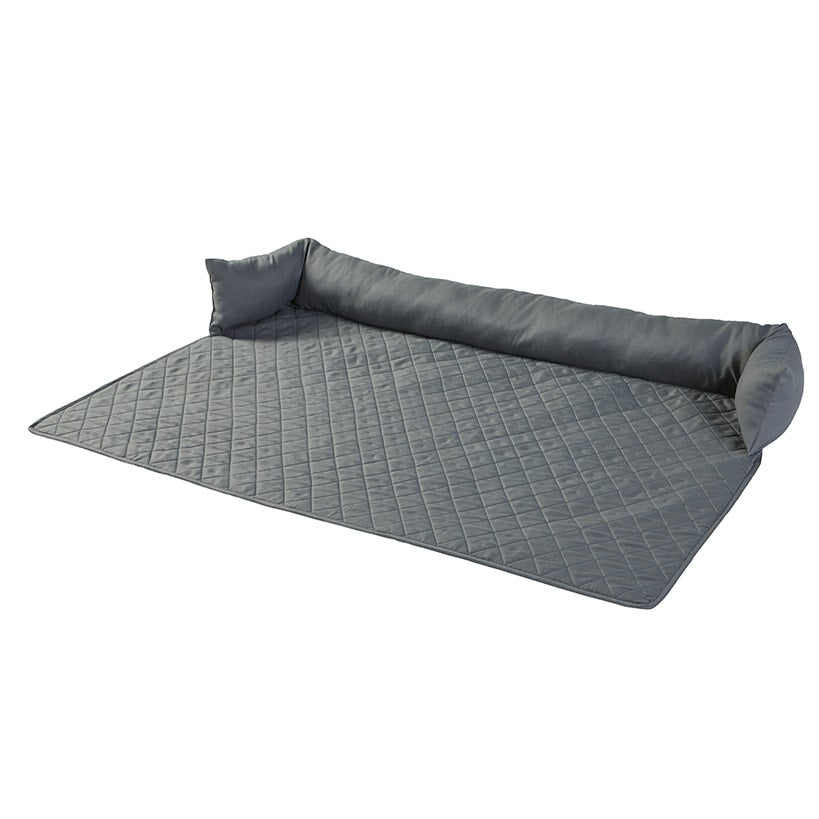 Quilted Pet Bed with Headrest