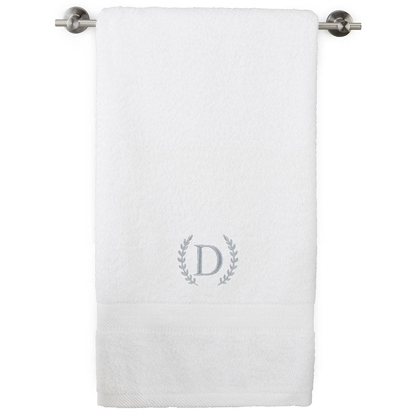 Personalized Embroidered White Bath Towels