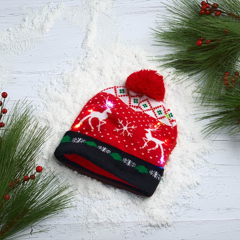 Light-Up Christmas Cap