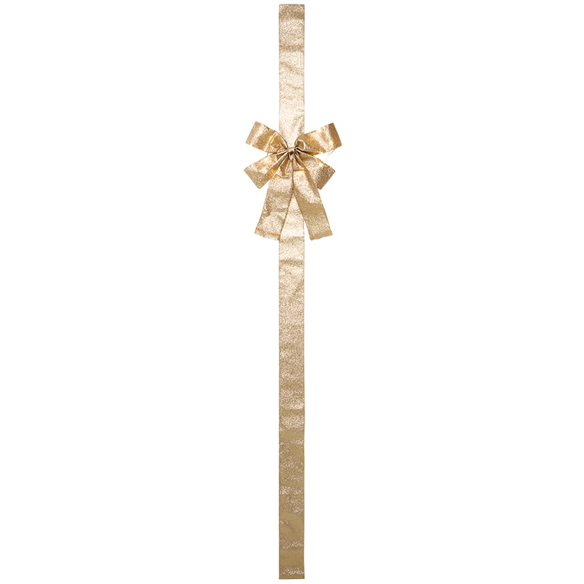 Lighted Christmas Door Bow with Remote